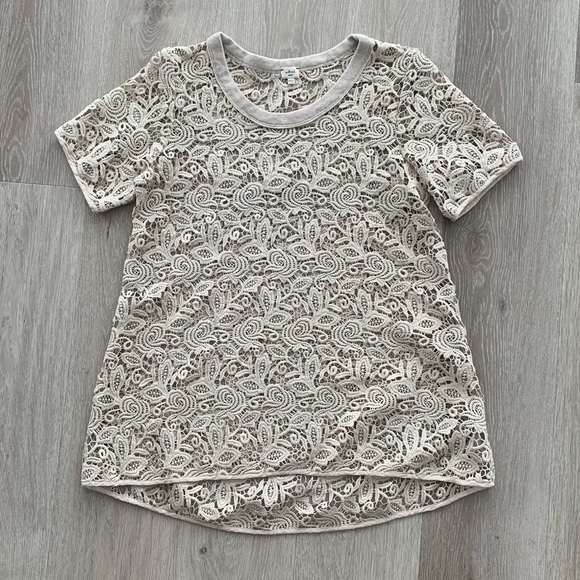 Wilfred Cream Guipure Lace Top - Picture 2 of 6